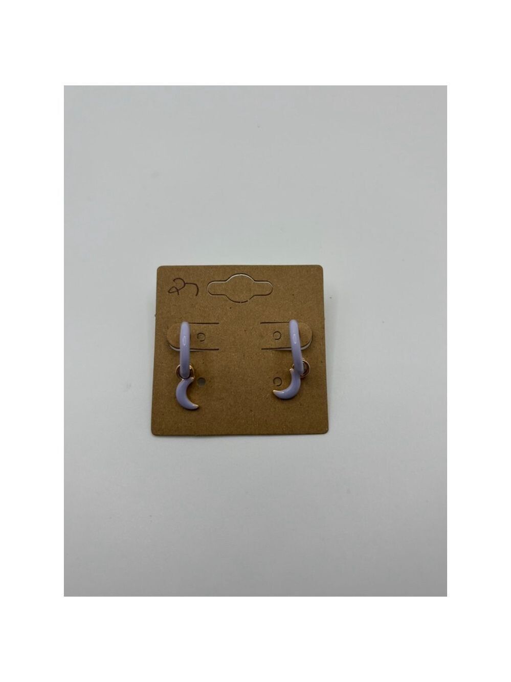 ✨5/$25✨ Lavender Gold Moon Hoop Earrings NWOT